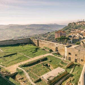 Enna castle view from the top