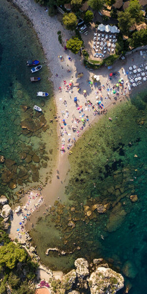 Isola Bella di Taormina vista dall'alto