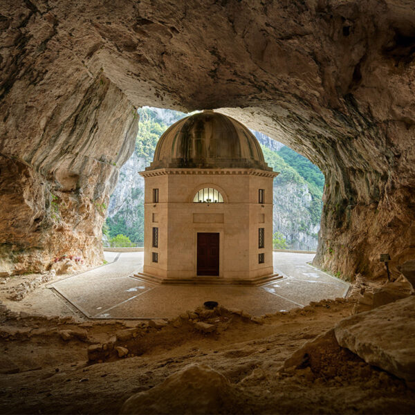 Temple of Valadier in Genga, Marche Italy