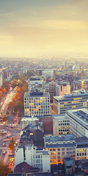 City of Brussels by twilight