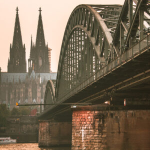 Cologne at sunset