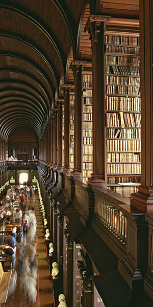 Wisdom in old shelves at Dublin