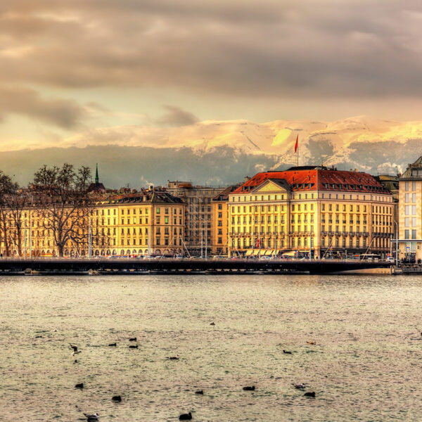 Geneva between lake and mountains - Switzerland