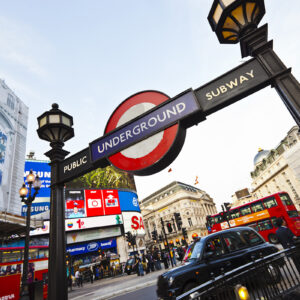 Subway station at Piccadilly Circus in London, UK