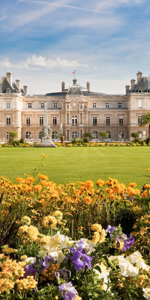 Luxembourg Palace with flowers