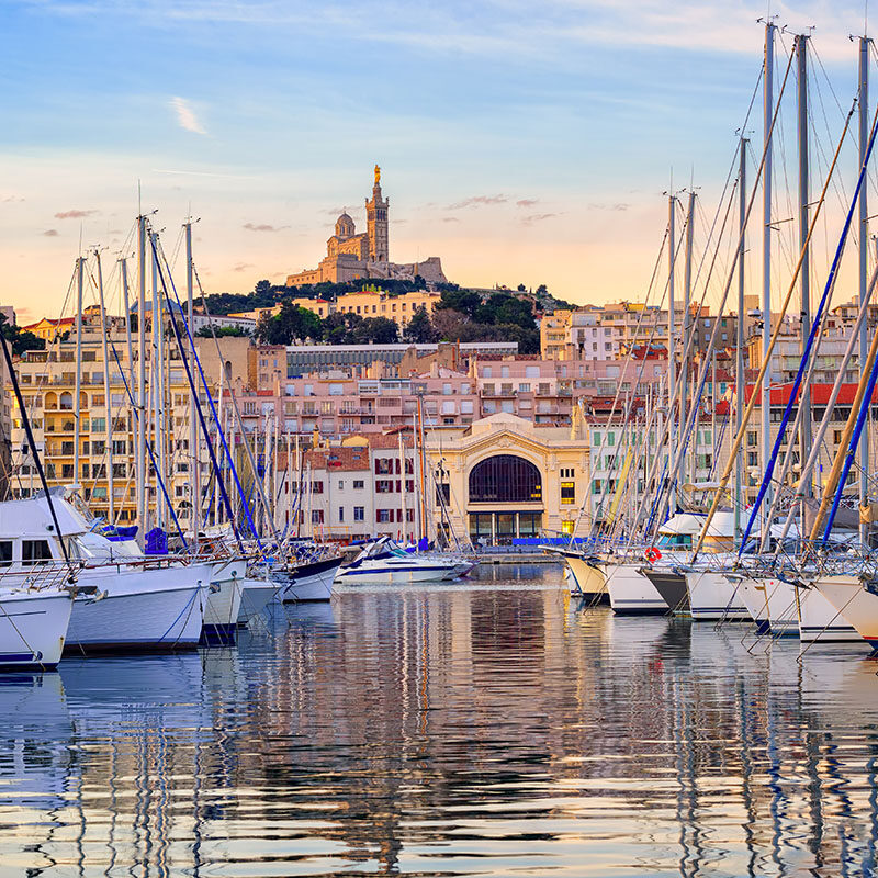 Yachts in the Old Port of Marseilles, France