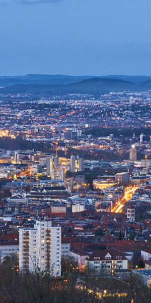 Stuttgart in the evening