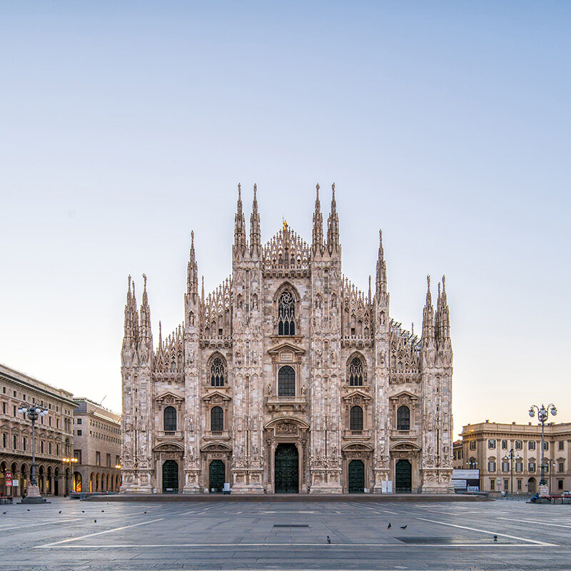 the Piazza del Duomo at dawn