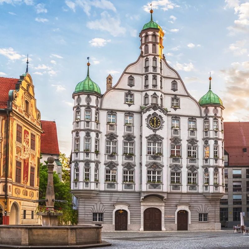 View of Memmingen rathaus